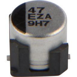PANASONIC EEHZA 47U 25B - SMT híbrido de polímeros ELKO, 47 microF, 25 V, 6,