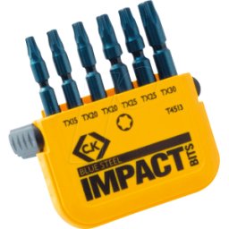 C.K CK T4513 - Juego de puntas Blue Steel, 6 piezas Torx (TX)