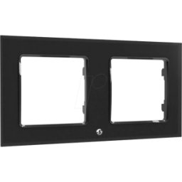 SHELLY WF2 B - Marco Shelly para interruptor de pared, negro, doble
