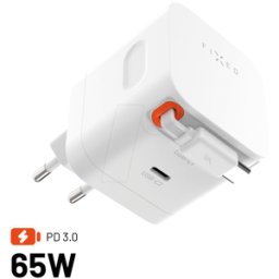 FIXED FIXCG65R-2C-WH - CARGADOR USB, 65 W, 5-20 V, 3,25 A, 1X USB-C PD, Cable, blanco