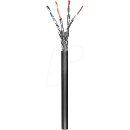 GOOBAY 57197 - Cable de red para exteriores CAT.6, S/FTP (PiMF), 100 m, negro