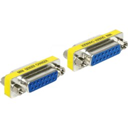 DELOCK 65480 - Adaptador Sub-D 15pin hembra/hembra