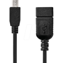 NEDIS N CCGB60315BK02 - Cable USB 2.0, clavija mini B > toma A, 0,2 m
