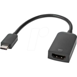 NEDIS N CCGB64652BK02 - Adaptador USB C > HDMI, 4K a 60 Hz, 20 cm