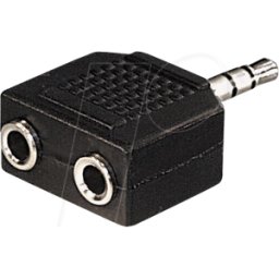 MAXTRACK MATR AC16 - Conector jack estéreo de 3,5 mm a 2 conectores hembra