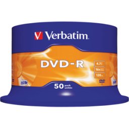 DVD-R4,7 VER50 - Verbatim DVD-R 4,7GB, caja de 50
