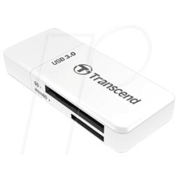 TRANSCEND TS-RDF5W - Lector de tarjetas, externo, USB 3.0, blanco, RDF5