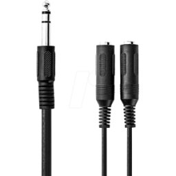 NEDIS N CAGB23110BK02 - 6.35 mm stereo splitter cable for audio devices.