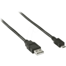 NEDIS N CCGP60500BK50 - Cable USB 2.0, conector a > conector Micro-B, 5 m, negro