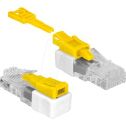 DELOCK 85334 - Juego de conectores macho seguros RJ45 de red, 5 unidades