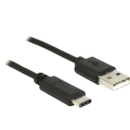 DELOCK 83600 - Cable USB 2.0, conector macho C a conector macho A, 1 m