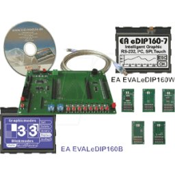 DISPLAY VISIONS EAKIT EDIP160B - Kit de inicio con eDIP160B LCD, táctil