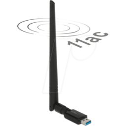 DELOCK 12535 - WLAN USB3.0 Stick Dualband 2.4/5 GHz WLAN_AC 867+300 antena exte