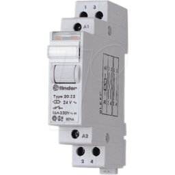 FINDER FIN 20.23.9 24V - Interruptor de parada de corriente, 1xEin 1xUM, 250V/16a, 24V.