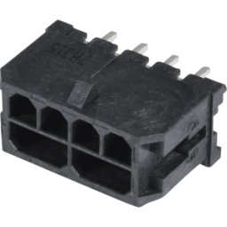 BELLWETHER MH 2X4 THT - Regleta de conectores macho Micro-Hi de 2 x 4 polos recta THT