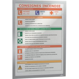 DURABLE 487323 - Marco de información, a3, autoadhesivo, abatible, platead