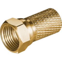 GOOBAY 51868 - Conector F, para cable coaxial de Ø 7 mm, bañado en oro, tuerca