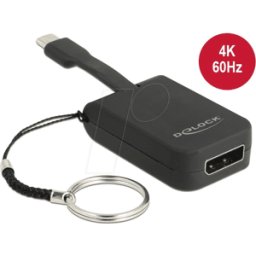 DELOCK 63940 - Adaptador USB tipo C > DP (modo DP Alt) 4K 60 Hz - Llavero