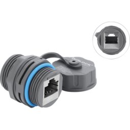 DELOCK 87157 - Cable Connector RJ45 jack to RJ45 jack Cat.6a with M23.5 x 1.5 m