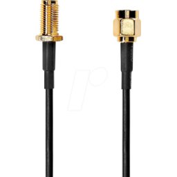 NEDIS N CSGL02010BK10 - Cable de antena, conector SMA / conector SMA, 1 m