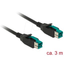 DELOCK 85494 - PoweredUSB cable male 12V > 12V, 3 m