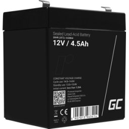 GREEN CELL GC AGM44 4.5AH - Batería de plomo-vellón, AGM, 12V, 4.5 Ah