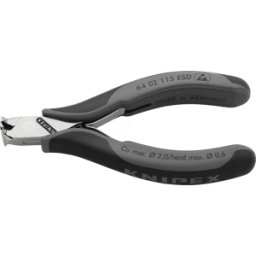 KNIPEX KN 64 02 115 ESD - Alicates de corte frontal para electrónica ESD, 115 mm, p