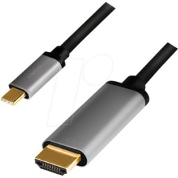 LOGILINK CUA0101 - Cable adaptador USB tipo C > HDMI, 4K a 60 Hz, 1,8 m