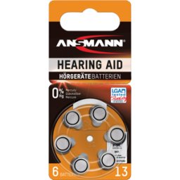 ANSMANN ANS 5013243 - Batería para audífonos, zinc-aire, 7,90x5,40 mm, A
