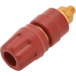 HIRSCHMANN TEST & MEASUREMENT PKI 10 A AU RT - Borne de polo, 4 mm, rojo, chapado en oro