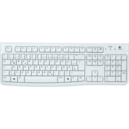 LOGITECH K120FBW - Teclado, USB, blanco
