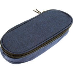 KANGARO 56302 - Estuche de lápiz, oval, azul oscuro