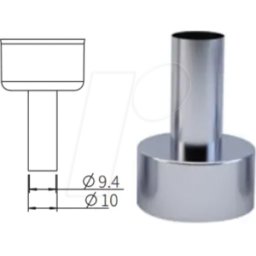 ATTEN A-2105 - Boquilla de aire caliente, recta, Ø 10 mm para STATION ST-8800/8