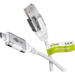 GOOBAY 74386 - Adaptador de red, cable, USB 3.1 tipo C, Gigabit Ethernet, 1,5 m