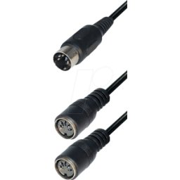 MAXTRACK MATR A41L - Cable de audio, conector DIN de 5 clavijas/2 clavijas, 0,2 m.