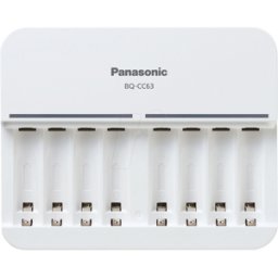 PANASONIC ENELOOP BQ-CC63A - Cargador de sobremesa, NiMH, LCD, 8 ranuras, blanco