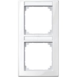 MERTEN ME MS 470219 - M-SMART, Marco, 2x, blanco polar brillante, portador de la etiqu