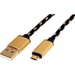 ROLINE GOLD ROLINE 11028820 - Cable USB 2,0, macho a macho Micro-B, 1,8 m..