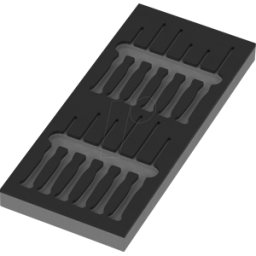 WERA 05137318001 - Inserto de espuma Kraftform Micro Set, sin herramientas