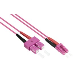 KABELMEISTER KM SO-LW11-015 - Cable de conexión de fibra óptica, OM4, LC - SC, 1,5 m, púrpura