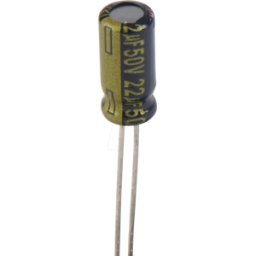 PANASONIC FC-A 22U 50B - Elko radial, 22microF, 50V, 105 °C, ESR baja, AEC-Q200