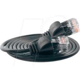 SLIM UL6 1 SW - Cat.6 Cable ligero DELGADO, U/UTP, 1,0 m, negro