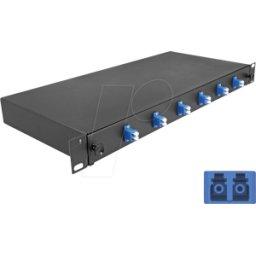 DELOCK 66997 - Caja de empalme de fibra óptica de 19", 6x LC dúplex OS2, 1U