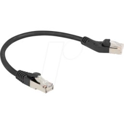 DELOCK 80582 - Cable de red RJ45 Cat.6A S/FTP macho 45° en ángulo izquierdo a m