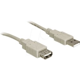 DELOCK 82239 - Cable USB 2.0, conector macho A a conector hembra A, 1,8 m