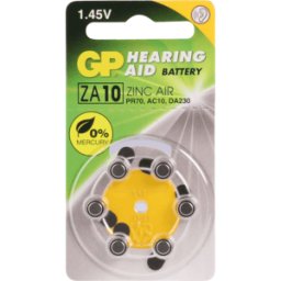 GP-BATTERIES GP V10 D6 - Batería para audífonos, aire de zinc, 5,80x3,60 mm