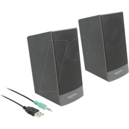 DELOCK 27001 - Altavoz, PC, estéreo, conector jack de 3,5 mm