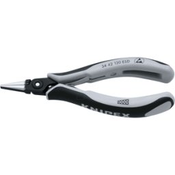 KNIPEX KN 34 42 130 ESD - Alicates para electrónica ESD, planos, 130 mm