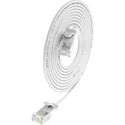 SLIM LUU2.0WT - Cable de conexión, CAT.6a, U/UTP, SLIM, 2 m, blanco