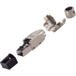 BKL 10121202 - Conector angular RJ45 apantallado, sin herramientas, STP, Cat.6a